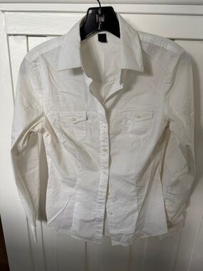 Express White Button-Down Shirt